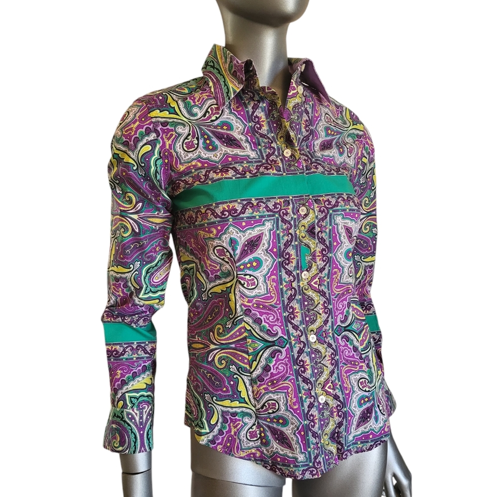 221. ETRO Made in Italy Button Down Paisley Shirt - Size Small